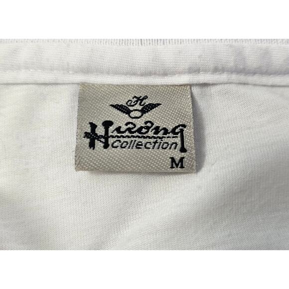 Huong vintage 1/4 zip polo whimsical size M Medium mens 90s shirt top EUC ^ - Picture 5 of 7